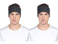 FabSeasons Unisex Double Layered Multifunctional Stretchable Head Band & Sweat band for Running, Cross Fit, Working Out, Sports, Yoga, Cycling etc, Pack of Two