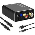 Friencity Digital to Analog Audio Converter, DAC Digital SPDIF Optical to Analog L/R RCA Converter, Toslink Coaxial to 3.5mm AUX Stereo Audio Adapter for TV DVD PS3 PS4 TV Box Amp Xbox Home Cinema