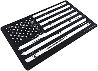 Ultimate Rifle Build Gun Cleaning Mat - Non-Slip Pad with Distressed US Flag Design for Gun Cleaning Supplies- Large (28x16”)