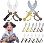 12 Pcs Pirate Sword Cosplay Pirate Dagger Plastic Pirate Cutlass Sword for Halloween Pirate Role Play Party Supplies (Pirate Knife)