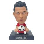 AUGEN Super Hero Ronaldo Red Action Figure Limited Edition Bobblehead with Mobile Holder for Car Dashboard, Office Desk & Study Table (Pack of 1)(Plastic)