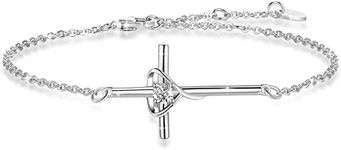 YZSFMZGE Cross Bracelet 925 Sterlin