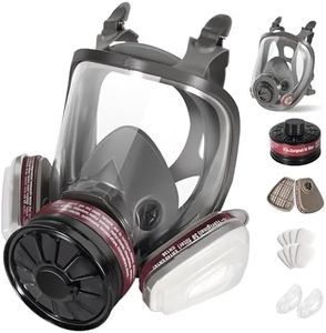 SLJHL Gas Masks Survival Nuclear and Chemical - Reusable Full Face Respirator with Activated Carbon 40mm Filter, for Painting Welding Chemical Protection Mold Dust Epoxy Resin Woodworking 6800