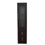 DDPL Duston Bookshelf for Multipurpose Bookcase,Wooden Modern Display Rack,Glass Shutter File Storage Rack Shelf-Home, Study Room & Office(Color-Wenge,Condition- Knock Down)(Classic) (Wenge)