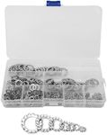 300 Pcs External Tooth Star Lock Washers Assortment Kit Serrated Lock Washer 304 Stainless Steel Anti-Loose External Serrated Gasket M2.5 M3 M4 M5 M6 M8 M10 M12