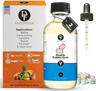 Dolce Foglia Oil Soluble Bubble Gum Extract - 2 Oz. - Sugar-Free, Zero Calories - Multipurpose Bubble Gum Flavoring Oil for Candy Making, Lip Balm, Ice Cream - Pioneer Woman Kitchen Stuff, Kitchen