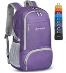 ZOMAKE Lightweight Foldable Backpack - Packable Rucksack 30L Small Packable Backpcks Walking Rucksacks Travel Daypack Water Resistant For Men Women Outdoor Hiking - (Purple)