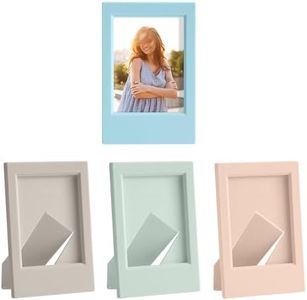 kwmobile 4X Cornici per Foto - Mini Cornice Portafoto - Set di Piccole Cornici da Tavolo - Formato per Foto Mini Fotocamera Istantanea - Grigio Chiaro/Blu Chiaro/Verde Chiaro/Rosa Chiaro