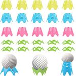 CAVLA 25 Pack Plastic Golf Tees, Portable Golf Tee, Plastic Golf Simulator Practice Training Tees Reduce Spin and Friction for Home Outdoor Indoor Golf Mat, Driving Range and Turf, Tall and Short