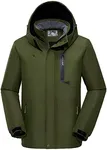 CAMELSPORTS Men's Ski Jacket Water Repellent — Winter Snow Mountain Coat Hooded Fleece Lined Outdoor Warm Raincoat