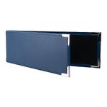 Premium 1UP Business Cheque Binder, Landscape Three-Ring Binder, (Navy Blue)