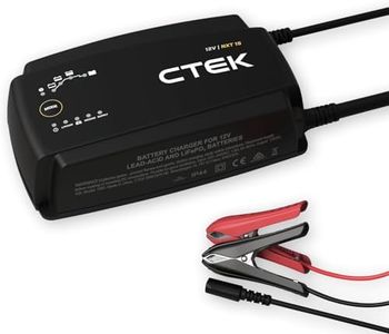 CTEK NXT 15 Smart Battery Charger 12V 15A Lithium Compatible Reconditioning and Supply Mode Temperature Compensation Battery Maintenance Device for Motor Vehicles, Boats and Motorhomes