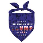 Trump 2024 Dog Bandanas, Take America Again Dog Kerchief, Patriotic Theme Square Pet Scarf Dogs Gifts