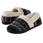 RockDove Women's Nordic Sweater Knit Slipper, 5 UK, Frosted Black