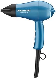 BaBylissPRO Nano Titanium Travel Dryer, Blue