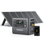 AFERIY Portable Power Station 2400W with 400W Solar Panel, 2048Wh Portable Power Station LiFePO4 230V AC Outlets, UPS, Solar Generator, Electric Generator for RV/Camping/Home