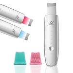 Nexlev Skin Scrubber|Red & Blue LED Therapy|Ultrasonic, EMS & Ionic Modes|Blackheads & Acne Control, Deep Cleansing, Skin Lifting|Dermatologist Approved|2 Silicone Cleaner Caps|Type C|Elixir Pro LE-03