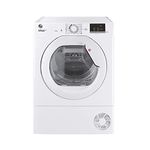 Hoover HLEC10DE H-Dry 300, 10kg, Condenser Tumble Dryer, Aquavision, White, Sensor Dry, NFC