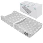 Timkos Baby Changing Mat, Waterproof Nappy Changing Mat, Waterproof & Non-Slip Changing Pad for Infant Newborn with Washable Cover