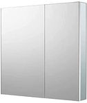 Sunrosa Aluminum Bathroom Medicine Cabinet with Mirror Door, 30"×27.5" Bathroom Mirror Cabinet, Wall-mountable and Recessed-in Mirror Cabinet, 2 Doors Medicine Cabinet Organizer II