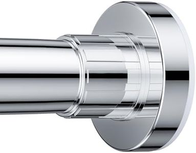 Ausemku Shower Curtain Rod 32 to 80 Inch - Never Rust Non-Slip Spring Tension Curtain Rod No Drilling Stainless Steel Telescoping Rod, Silver