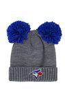 Gertex MLB Toronto Blue Jays Toddler Winter Grey Toque with Double Blue Pompom | Toddler Size 2-3X