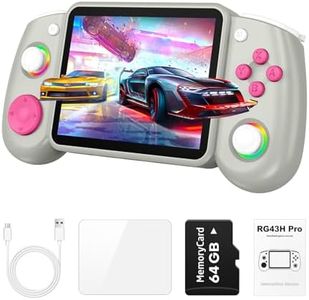 RG43H Pro Retro Handheld Game Console, 4.3 Inch Retro Gaming Console with 4000mAh Battery, RK3562 Opensource Hand Held Games Console, EmuELEC&RGBOX Dual Systems Video Console, HDMI TV Output, Gray
