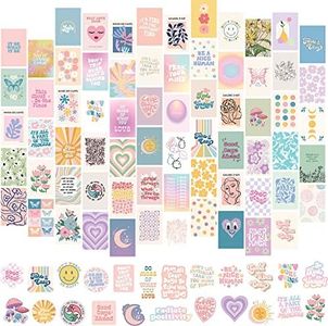 Artivo Danish Pastel Wall Collage Kit for Aesthetic Pictures 70 cards, for Teen, Girls Room Décor