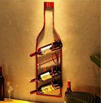 Elegant Home Decor Bottle Wine Rack Fully Assembled - 4 Bottle Wine Rack (Red)