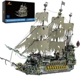 JMBricklayer Large Pirate Ship Building Sets for Adult 40113, Ghost Ship Flying Dutchman Big Model Ship, Challenging Construction Set to Build, Gifts for Teens Adults Collections Enthusiasts(5865 PCS)