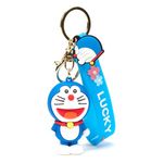 Daiyamondo Premium World Famous Action Super Hero Anime Character Silicone 3D Rubber Keychain Suitable For Bag Charms, Car Key Rings, Bike Keychain, Gifting (Smile Dore,Blue)