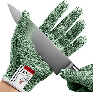 NoCry Cut Resistant Gloves — 100% Food Grade; Level 5 Protection; Ambidextrous; Machine Washable; Superior Comfort and Dexterity; Lightweight; Complimentary eBook