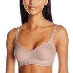 Warner's Women's Easy Does It Underarm-Smoothing with Seamless Stretch Wireless Lightly Lined Comfort Bra Rm3911a, Opaque, Toasted Almond, XS