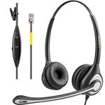 Wantek Wired Phone Headset with Microphone Noise Cancelling, RJ9 Telephone Headsets Compatible with Yealink T19P T20P T41P T29G T40G T42S T46S T48S T54W T57W Avaya J139 1608 9608G Grandstream Snom