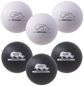 Champion Sports Jeu de balles de Dodgeball à Rebond Bas 15,2 cm Noir/Blanc