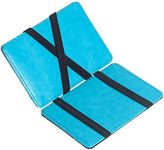 CKLT Men's Fashion Magic Money Clip Leather Minimalistic Slim Wallet Lake Blue