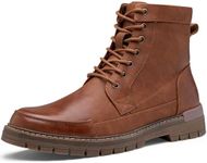 Jousen Men Boots Casual Motorcycle Boots for Men Chukka Zipper Combat Botas Para Hombre Fashion��（Tan-09.5）