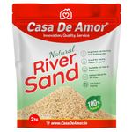 Casa De Amor Natural River Sand | Aquarium Sand Substrate | Pure Organic Plants Soil Mix Additive Adenium Cactus Succulent Bonsai | Use in Havan Pujan | Home Decor | Crafts (2 Kg)