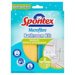 Spontex Microfibre Bathroom Kit (2 Cloths)