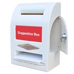 Bellveen Multipurpose Letter Box/Suggestion Box/Complaint Box/Donation Box with Lock Table Top or Wall Mount (White)