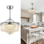 SILJOY Crystal Ceiling Fan with Lig