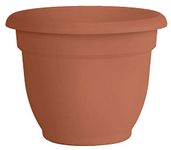 Fiskars 12 Inch Ariana Planter with Self-Watering Grid, Color Clay