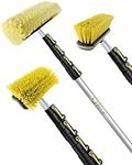 DocaPole 24 Foot High Reach Brush Kit with 6-24 Foot Extension Pole // Brush Kit Includes 3 Brushes // Soft Bristle Car Wash Brush // Medium Bristle Cleaning Brush // Hard Bristle Deck Brush