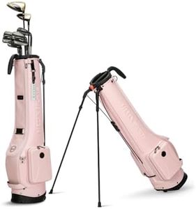 HELIX B-Lite Golf Bag - Lightweight Golf Bag with Strap and Stand – Easy to Carry– Golf Stand Bag with Wheels for The Driving Range (Pink)