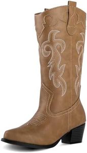Canyon Trails Women's Classic Embroidered Pointed Toe Western Rodeo Cowboy Boots (10 (M) US Women's, Tan)