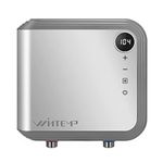WINTEMP Tankless Water Heater Electric 6.5KW 240V, Designed to Provide Hot Water on Demand Without the Need for a Storage Tank, Use a Self-Adjusting Rotatable Digital Display KFU65 Silver - ETL