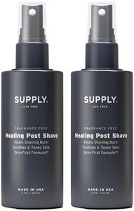 SUPPLY 2-Pack Fragrance Free Healing Post Shave Face Spray for Men with Shea Butter & Aloe Vera – Moisturizing Alcohol Free Aftershave Lotion to Soothe Sensitive, Irritated Skin – 2 oz. Each