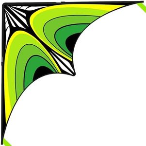 Simxkai Large Delta Kite for Kids & Adults, Best Beach Kite for Beginners, Easy to Fly for Boys & Girls, 300ft Kite Handle Included (Green)