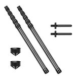 DOBEN Telescopic Tarp Poles Set of 2, Carbon Fiber Telescopic Tent Pole 2.4m Height Adjustable(58-240cm), Lightweight Portable Super Tough Tarp Pole for Tent Fly, Camping, Shelter, Awning