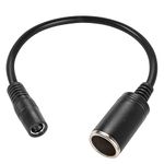 PNGKNYOCN DC7909 to Cigarette Lighter Power Cable ，14AWG DC 8mm Female to Car Cigarette Lighter Female Socket Short Cable for Car Refrigerato,Portable Generator(30cm)